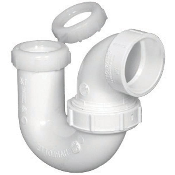 Charlotte Pipe And Foundry Charlotte Pipe Schedule 40 1-1/2 in. Hub X 1-1/2 in. D Slip PVC P-Trap with Union 1 pk PVC00711P0600 - main